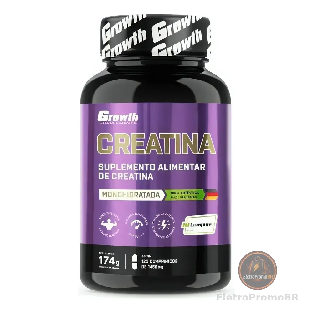 Creatina Creapure 120 Comprimidos - Growth Supplements Sabor Neutro