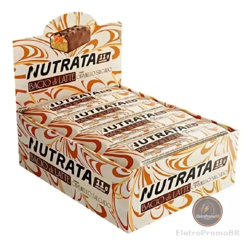 Barra Bacio Di Latte Caramelo Salgado - Nutrata Kit c/12 Un. Caramelo Salgado