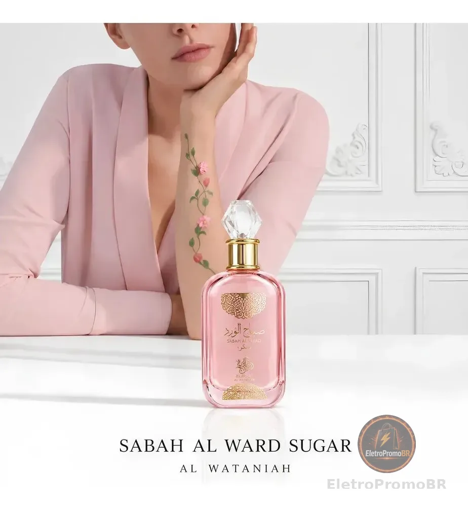 Perfume ÁRABE Sabah Al ward Sugar Original Feminino Eau de parfum