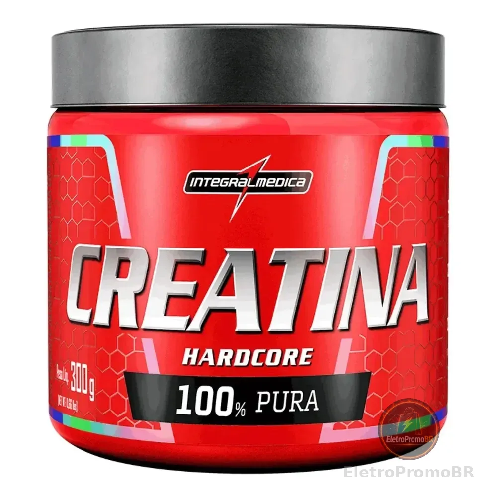Creatina Hardcore Pó 300g Integralmédica 100% Pura 300g Sem Sabor