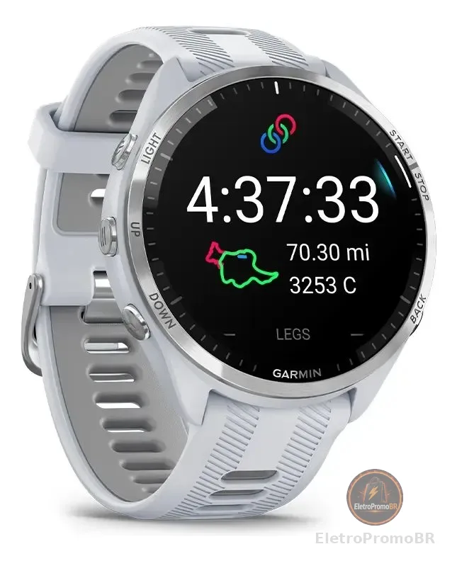 Cinta Cardíaca Garmin Forerunner 965  Branco Branco 47mm