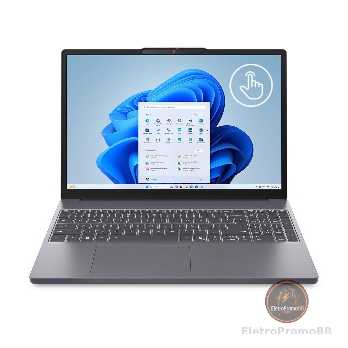 Notebook Lenovo IdeaPad Slim 3 15.3" Touch Screen - Luna Grey - Intel Core i5-13420H, 8GB RAM, 512GB SSD, Windows 11