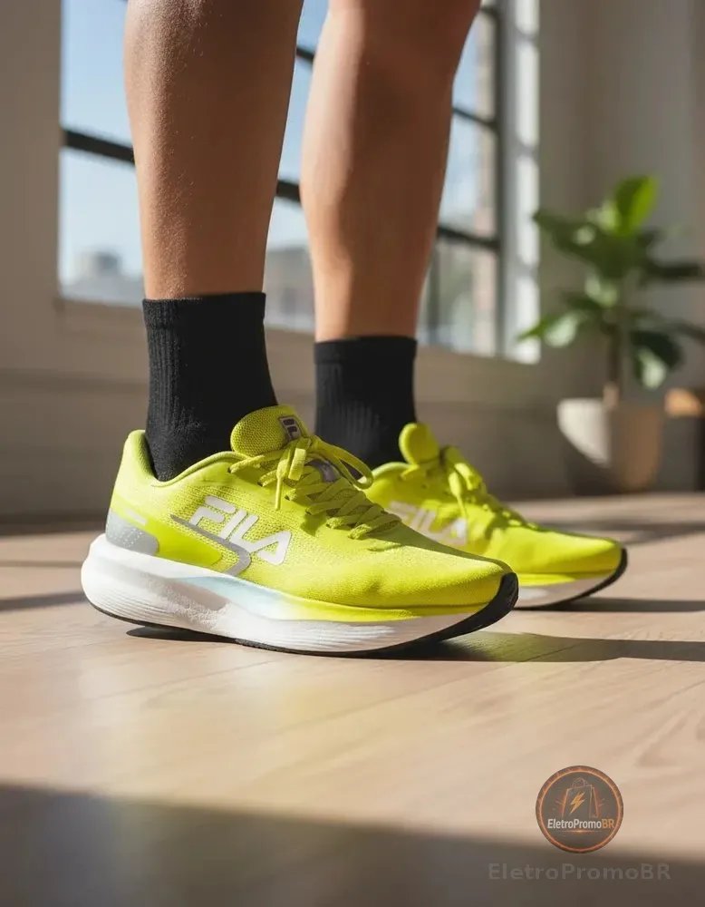 Tênis Fila Racer Fastpace Unissex Running Original Amarelo Liso 38 Br