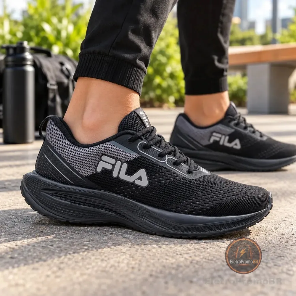 Tênis Fila Masculino Rise Up Esportivo Treino Original Preto/cinza/grafite Liso 40 40