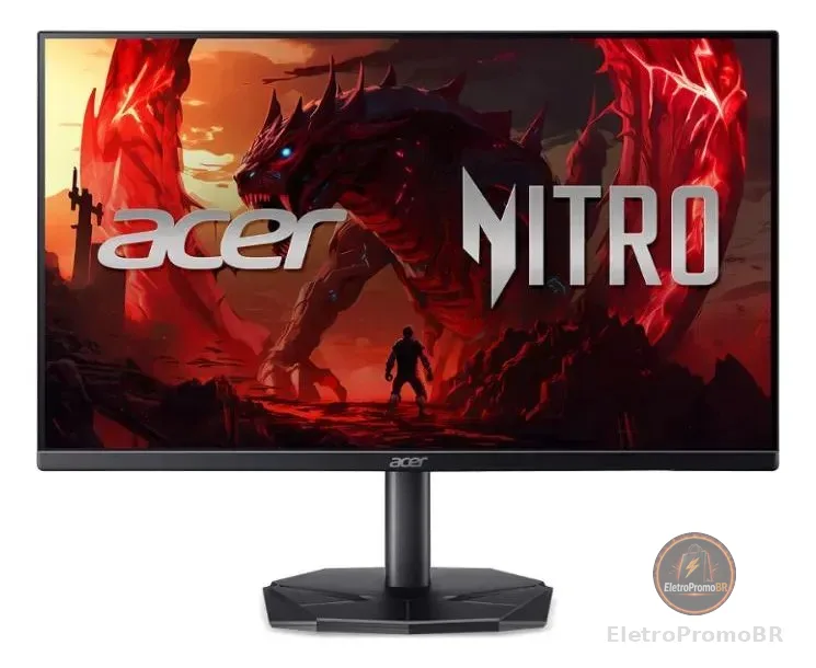 Monitor Gamer Acer Nitro 23.8 200hz 2ms Fhd Hdmi Ips Kg241y Preto Bivolt
