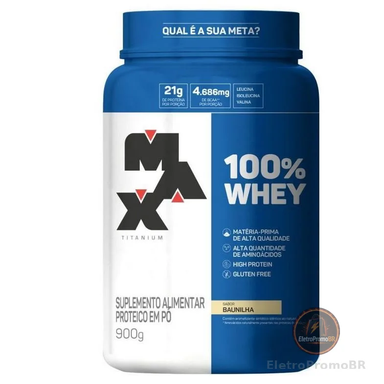 100% Whey Protein Pote - 900g - Max Titanium