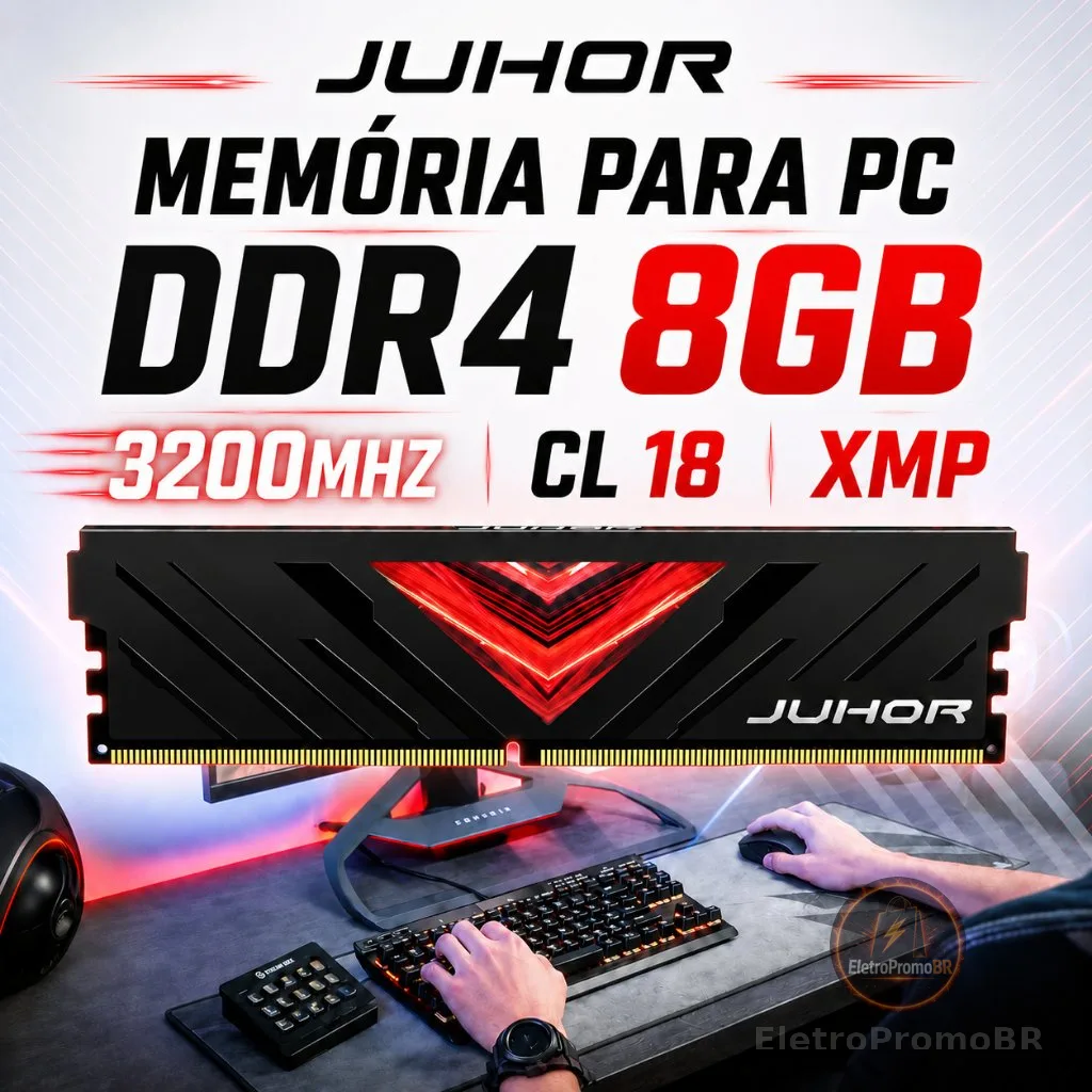 Memória Desktop Pc DDR4 8GB 16GB 3200MHZ CL 18 1.35V JUHOR