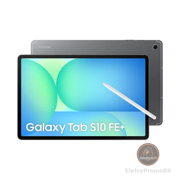 Tablet Samsung Galaxy Tab S10 FE+ WiFi, 128GB, 8GB, Tela 13.1" 90Hz, S Pen e Capa Inclusas