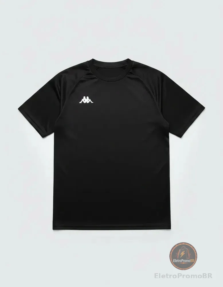 Camiseta Kappa Fardamento Modena Caminhada Academia Preto P