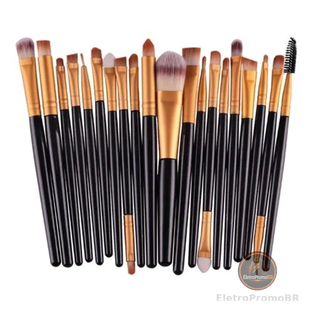 KIT 20 Pcs  Pincéis De Maquiagem