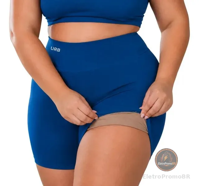Shorts Legging Plus Size Meia Coxa Fitness Para Academia Urb