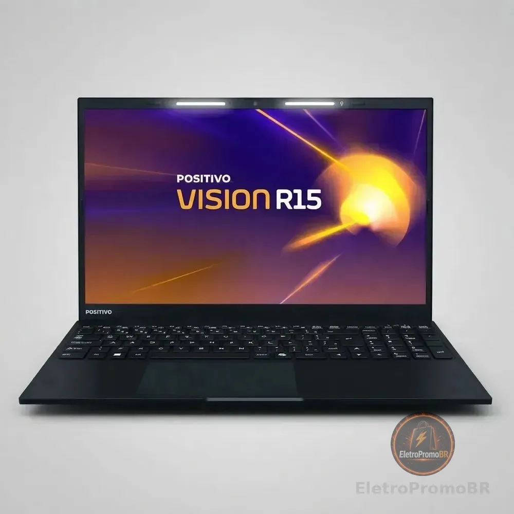 Notebook Positivo Vision R15 Lumina Bar, Amd Ryzen 5 16gb 256gb, Tela 15,6 Full Hd Antirreflexo, Linux - Preto