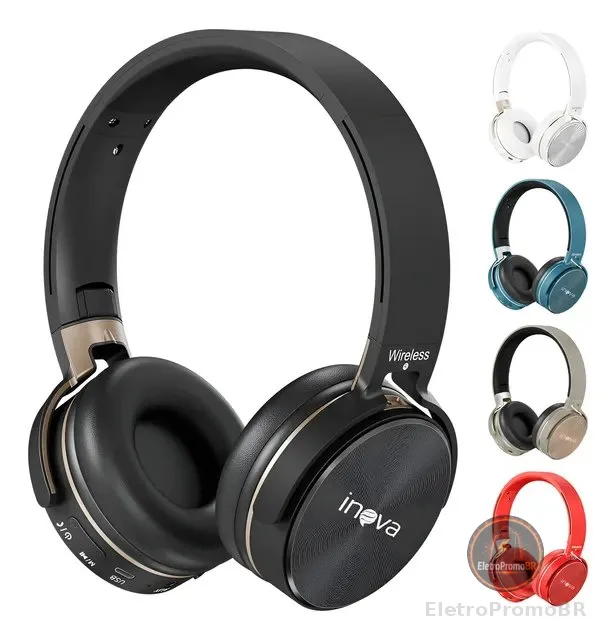 Fone Ouvido Bluetooth Regulável Com Microfone E Redução Ruíd