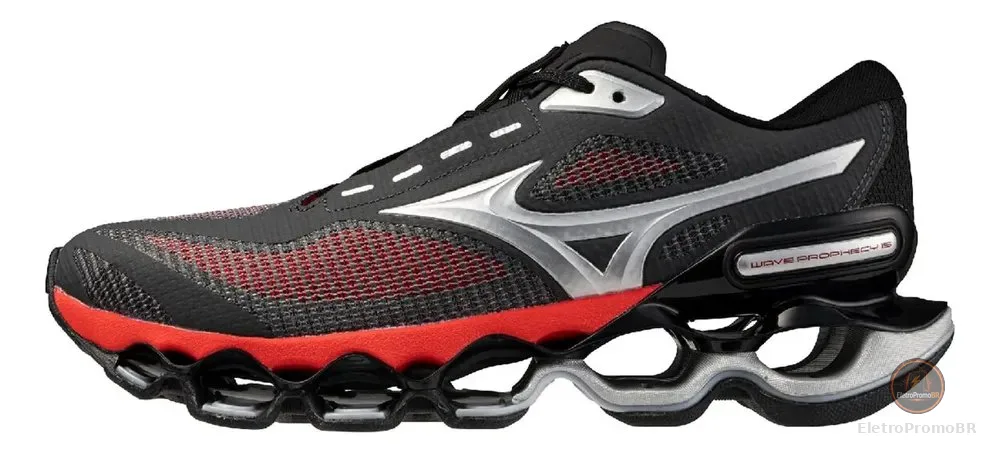 Tênis Mizuno Wave Prophecy 15 Preto E Vermelho 39 Br