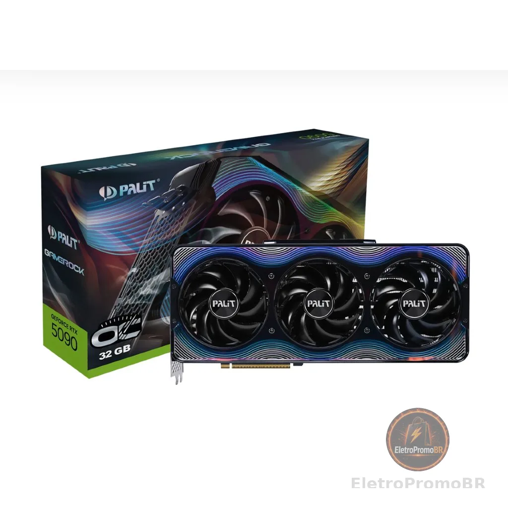Placa de Vídeo Palit GameRock OC 32GB GeForce RTX5090 GDDR7 - NE75090S19R5-GB2020G