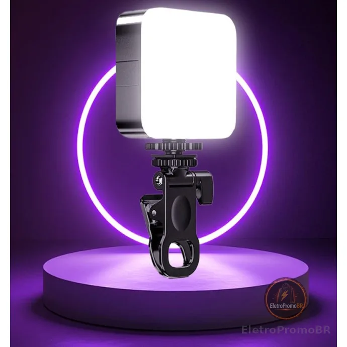 Iluminação Fotográfica Noturna De Preenchimento LED Luz De Vídeo De Lâmpada Portátil De Fotografia Com Clip Com pilha