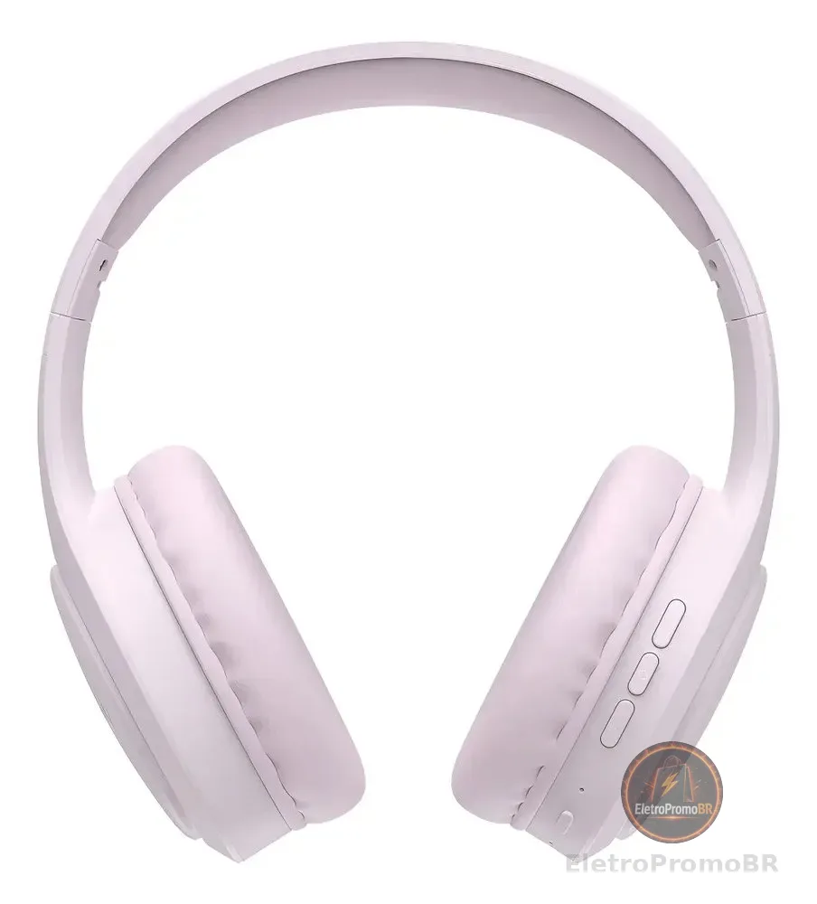 Fone De Ouvido Headphone Dapon H02d Bluetooth 5.1 Over-ear 22 Horas De Bateria Rosa