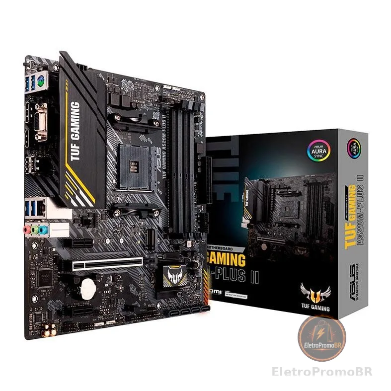 Placa Mae Asus TUF Gaming, DDR4, Socket AMD AM4, M-ATX, Chipset AMD A520, TUF-GAMING-A520M-PLUS-II
