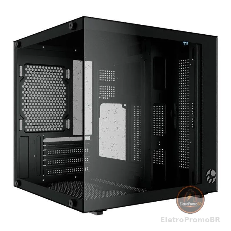 Gabinete Gamer Bluecase BG-066 Life, Mini-Tower, Lateral de Vidro, Preto, BG-066-LIFE-BK