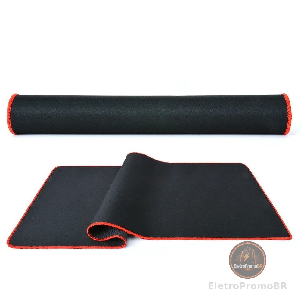 MousePad Gamer Speed  Borda Vermelha Costurada 70 X 30 X 0.3cm