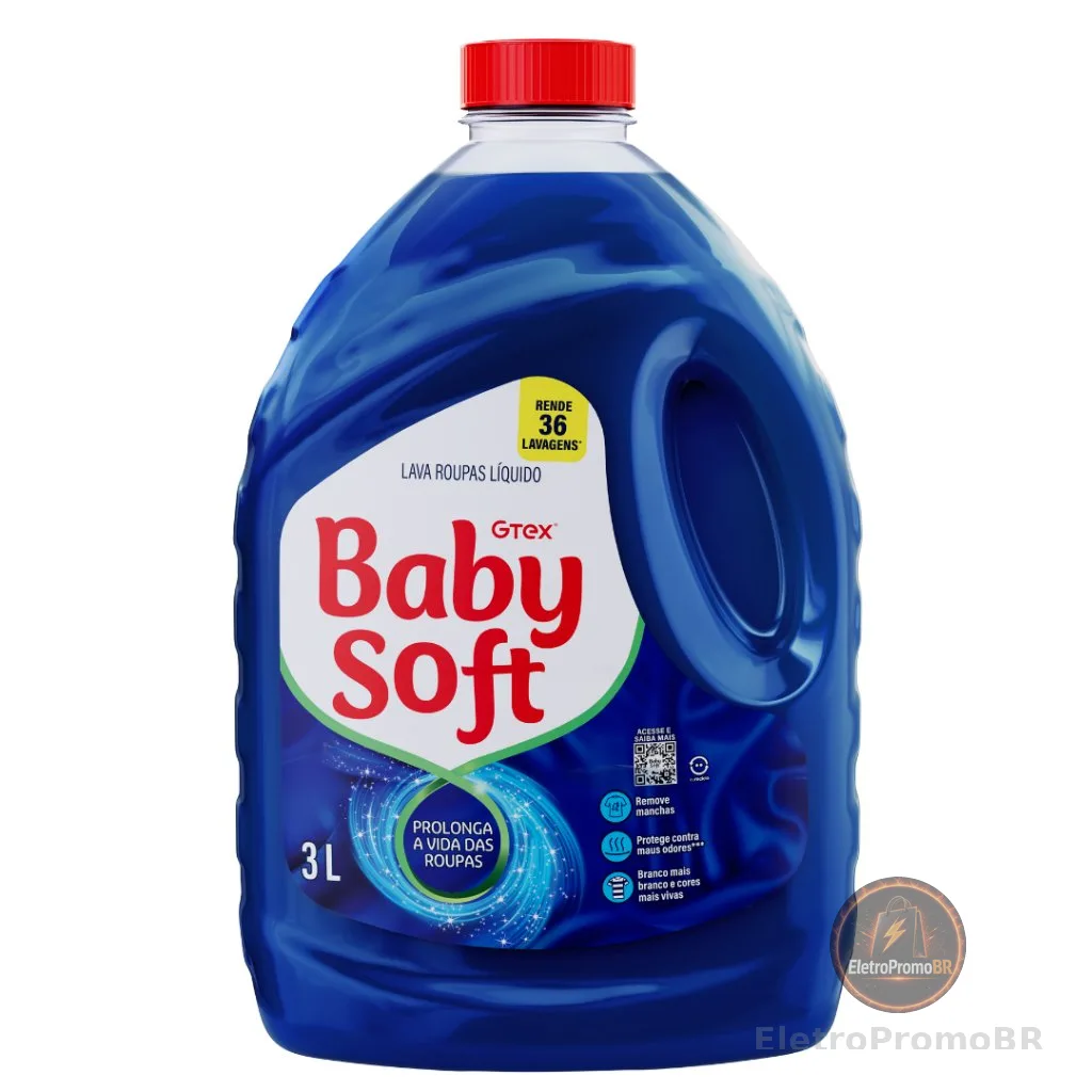 Lava Roupas Liquido Baby Soft Max Performance Azul - 3l
