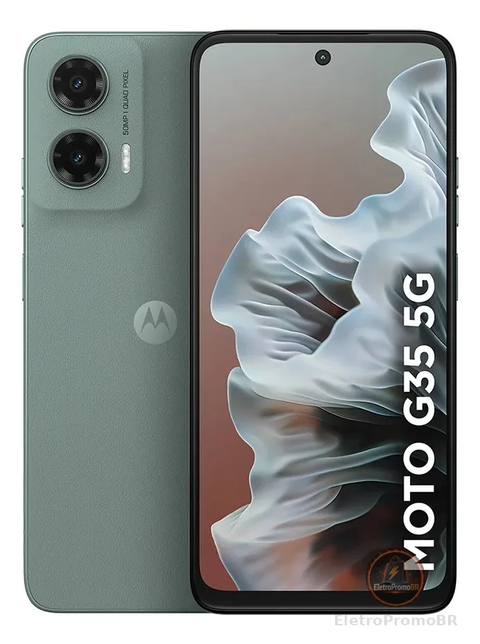 Smartphone Motorola Moto g35 5G - 256GB 4GB RAM+8GB Ram Boost, e Camera 50MP com AI NFC Tela 6.7" com Superbrilho - Cinza