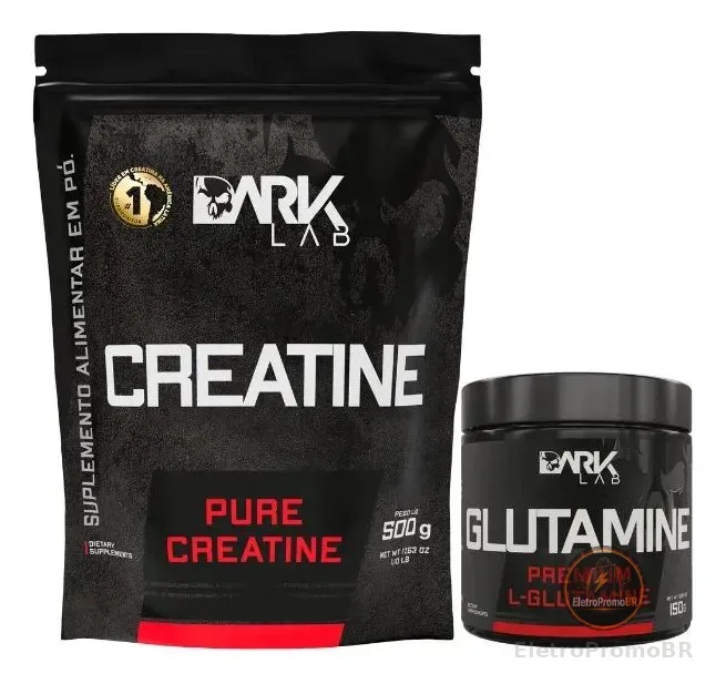 Kit Creatina Pura 500g + Glutamina 150g Dark Lab