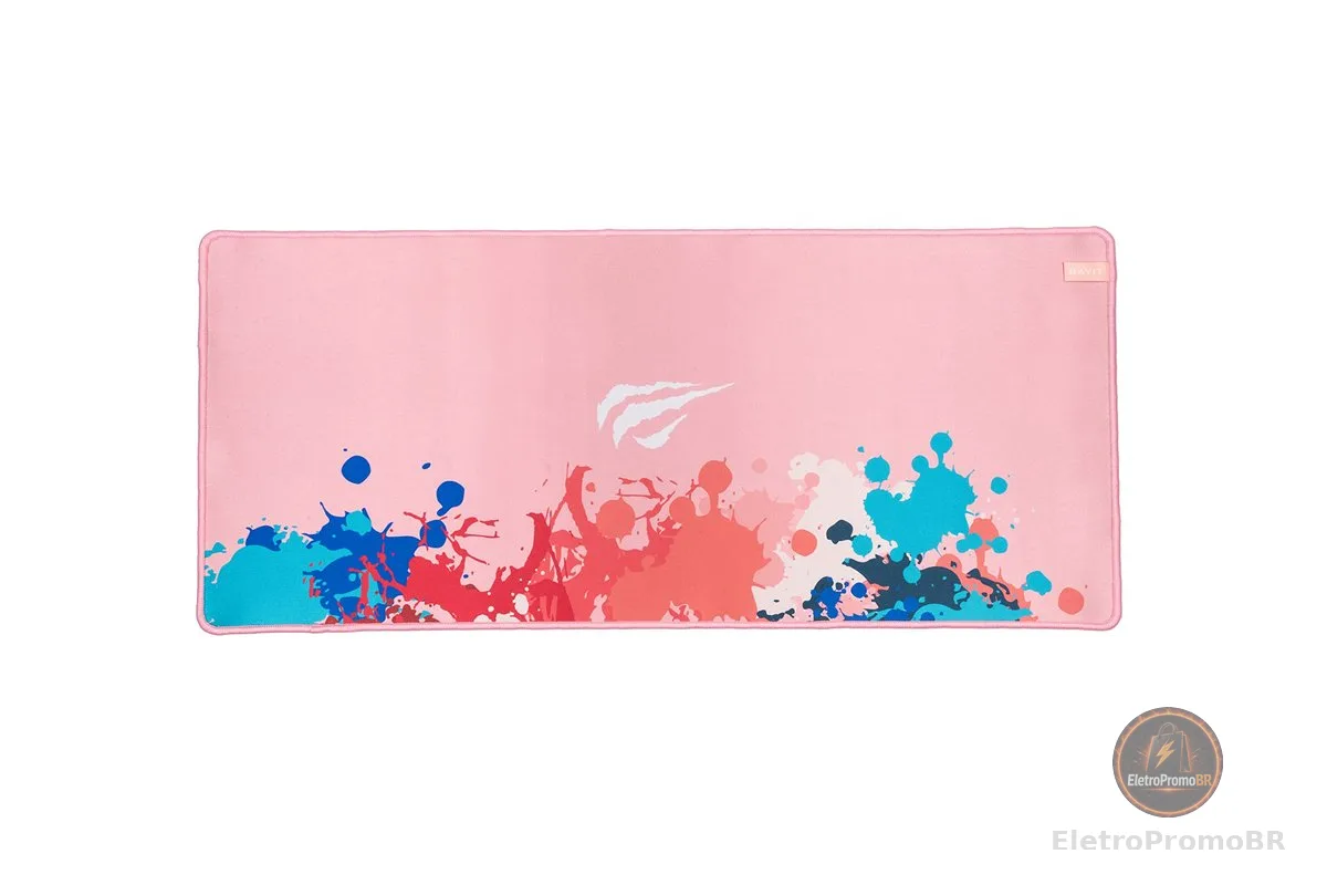 Havit Mouse Pad Gamer Grande MP847 Dimensões 700 x 300 x 3 mm Base de Borracha Antiderrapante, Lona Mercerizada, Borda Costurada, Cobertura de Borda