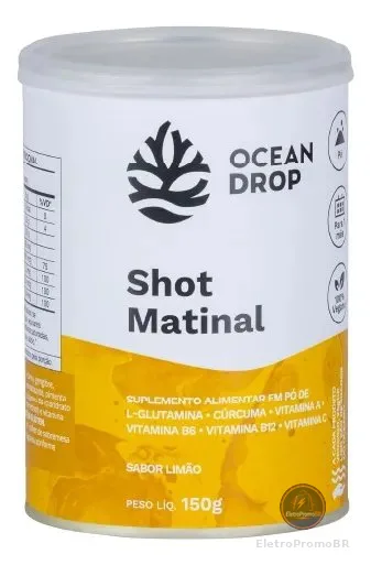 Mineral/Vitamina Ocean DROP SHOT Matinal em pó sabor Limão x 150g