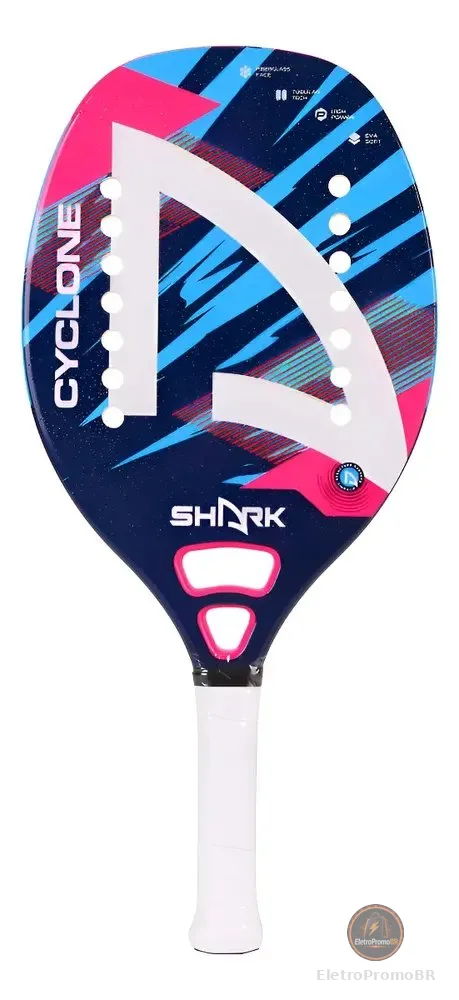 Raquete De Beach Tennis Shark Cyclone Azul Azul