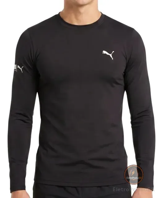 Camiseta Puma Térmica Manga Longa Proteção Uv 50+ Masculina