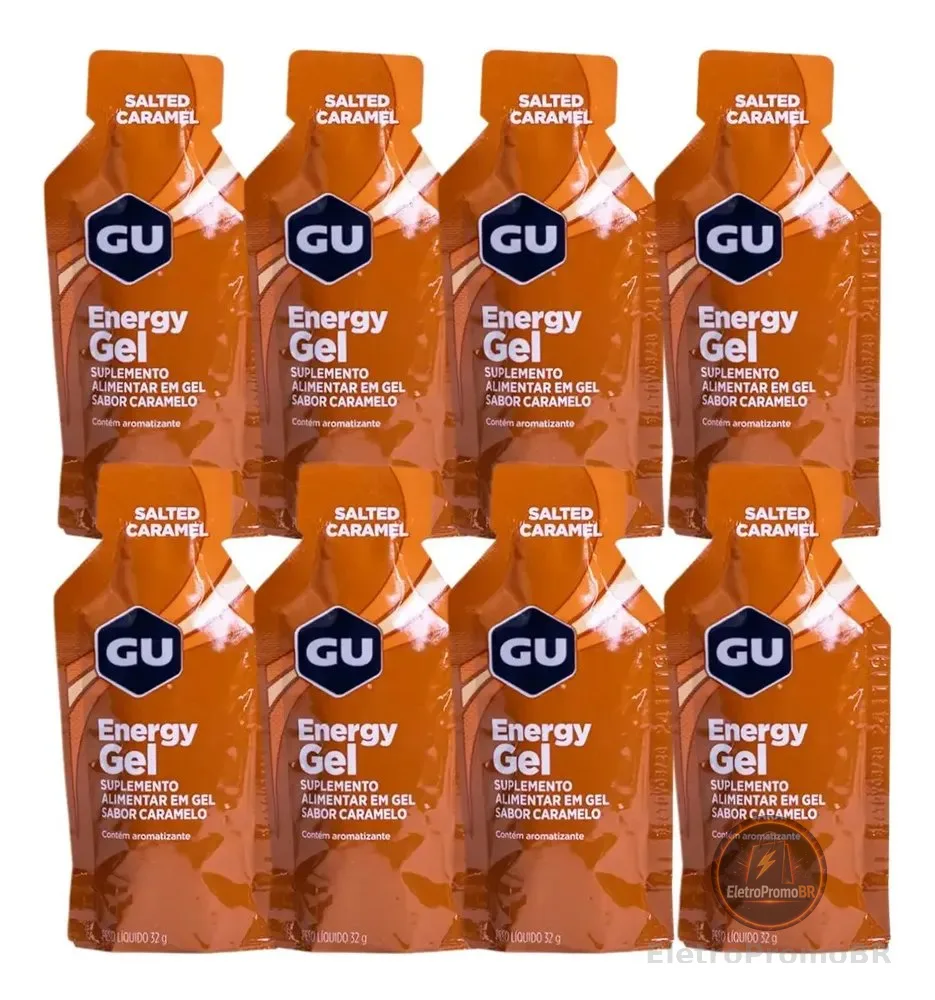 Gu Gel Carbo Energy Kit 8 Saches Suplemento De Carboidratos Caramelo