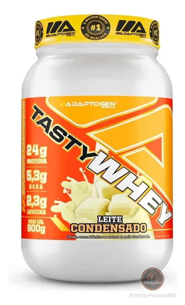 Proteína Adaptogen Science Tasty Whey Gourmet em pó sabor Leite condensado x 900g