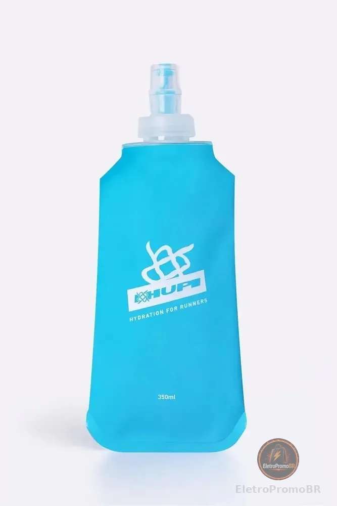 Garrafa Dobrável Soft Flask Hupi 350ml - Boca Pequena Azul-claro