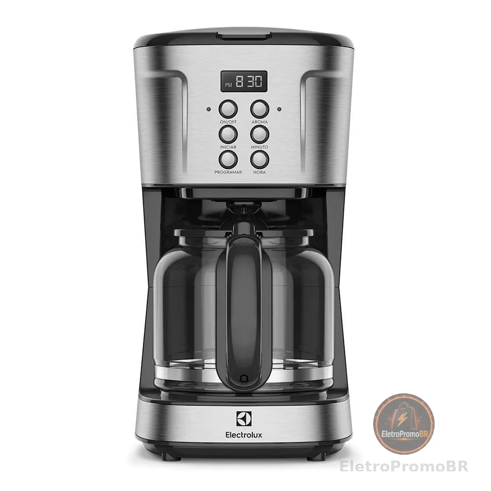 Cafeteira Elétrica Electrolux Digital 38 Xícaras Experience Programável com Timer Cor Inox (ECM30)