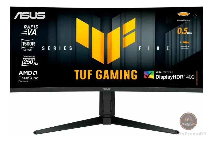 Monitor de jogador Asus Tuf VG34WQML5A 34 Wqhd 250 Hz 0,5 m preto curvo