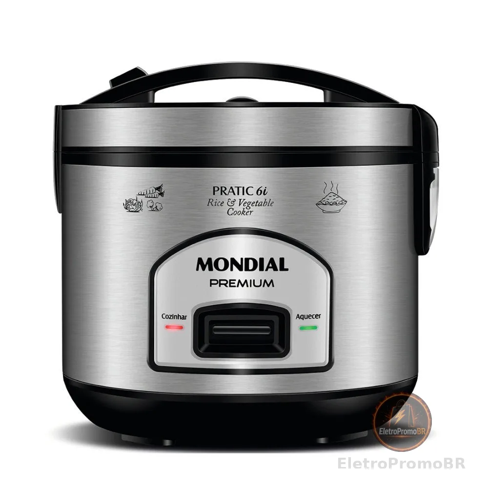 Panela Elétrica de Arroz PE-43 500W com Capacidade de 6 Xícaras Mondial