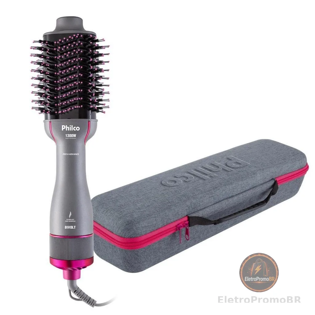 Escova Secadora Philco Soft Advance 1300W Bivolt 4 em 1 PES14