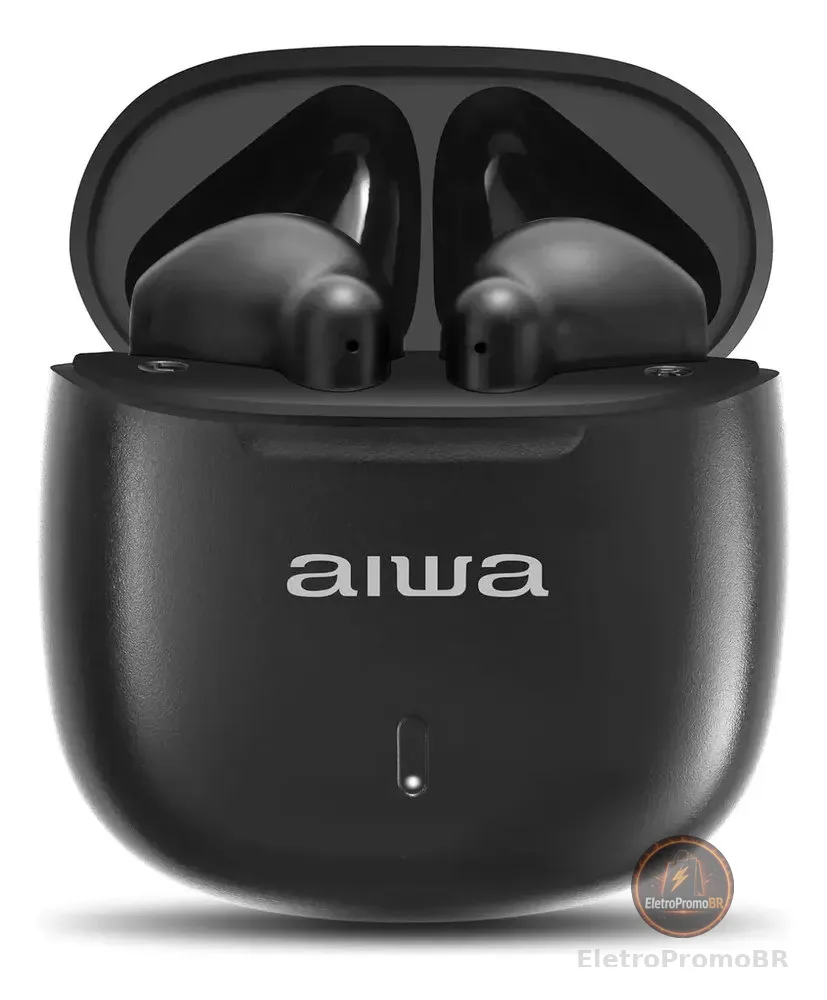 Fone de Ouvido Eardbud AIWA AWS-EB-05-B Bluetooth IPX4 24 Horas de bateria