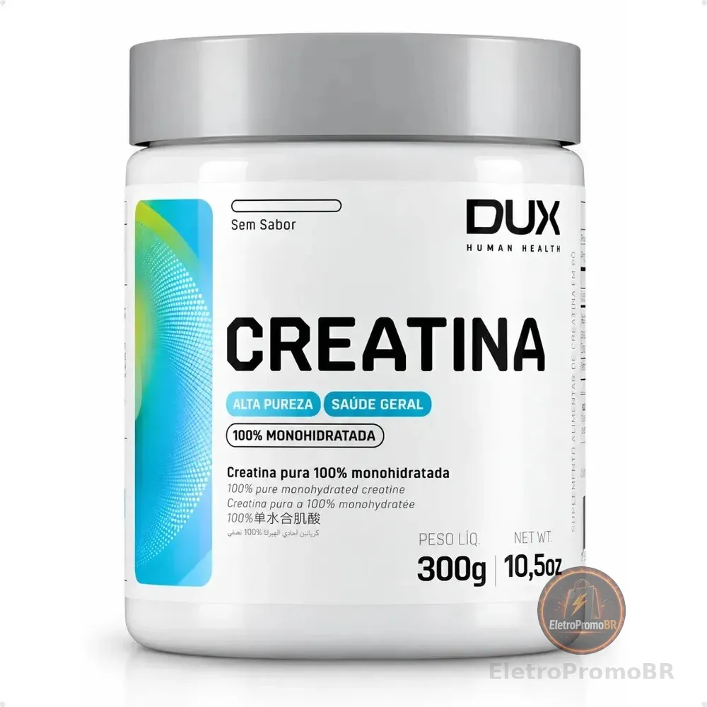 Creatina Dux 300g Monohidratada Sem Sabor 60 Doses Sem Sabor