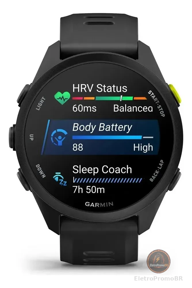 Garmin Relógio Forerunner 70 Preto- 42mm Com Monitor Cardíaco
