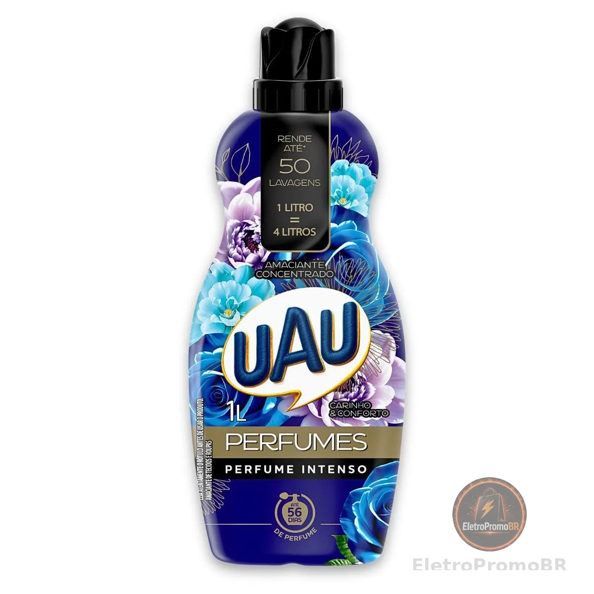 Amaciante Concent Uau Perfumes Carinho e Conforto 1L, Uau