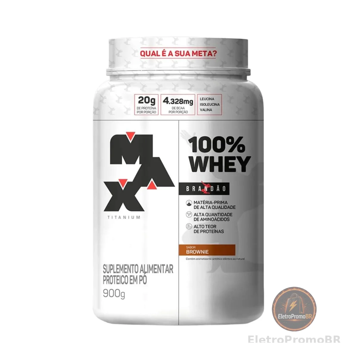 100% Whey (900g), Brownie, Max Titanium