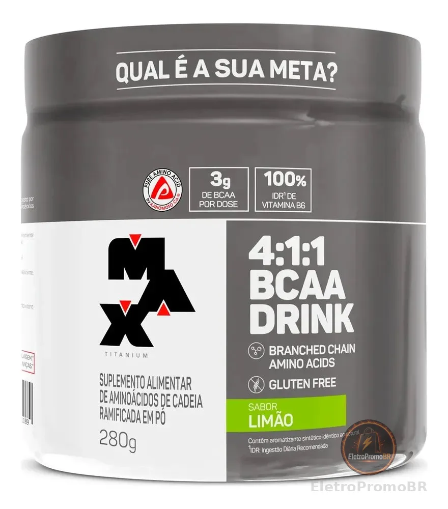 Bcaa 4:1:1 Drink (280g) - Max Titanium Sabor Limão