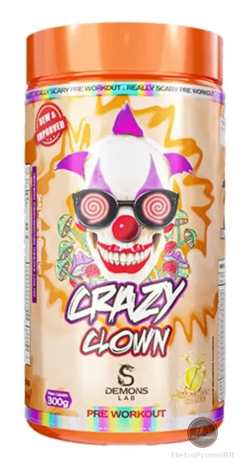 Pré Treino Crazy Clown 300g Demons Lab Sabor Orange Laranja