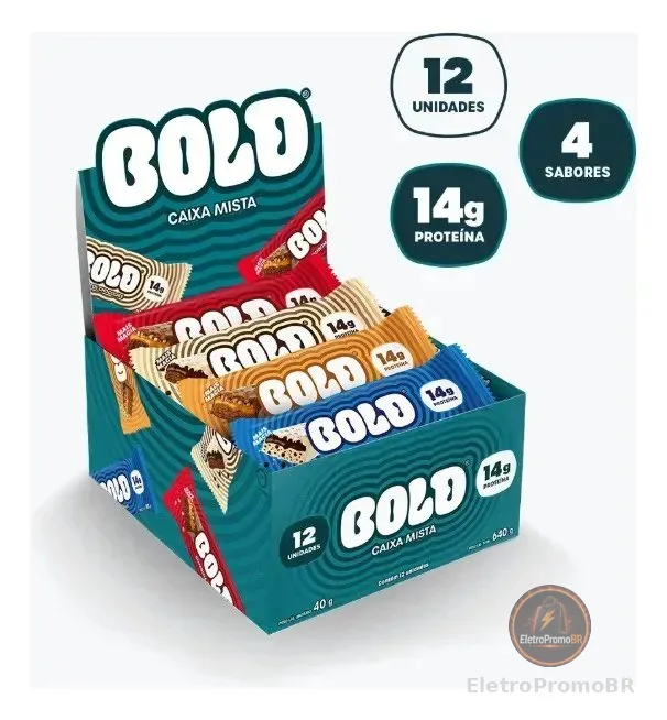 Bold Barra De Proteína 40g Caixa Mista 14g De Proteína