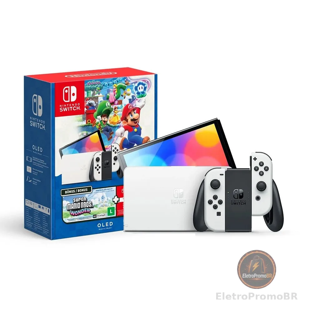 Nintendo Switch OLED Bundle Mario Bros. Wonder + NSO 3 Meses