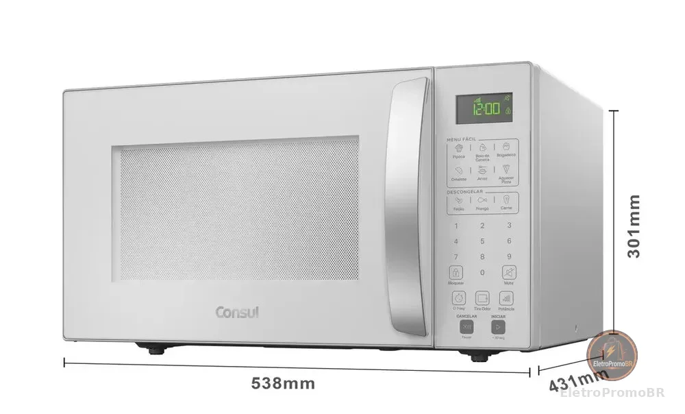 Micro-ondas Consul 32L Branco com Menu Fácil - CMS46AB