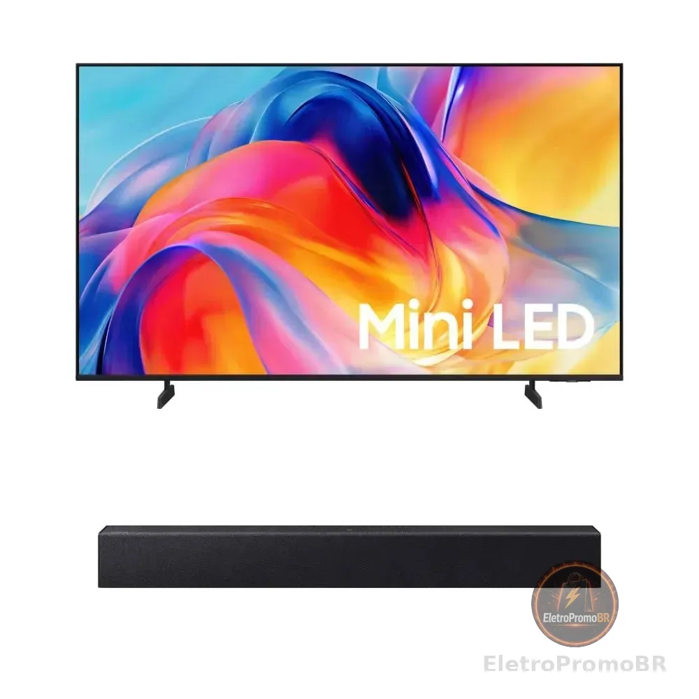 Samsung Smart Tv 65 Miniled 4k M75h + Soundbar Samsung Hw-b400f