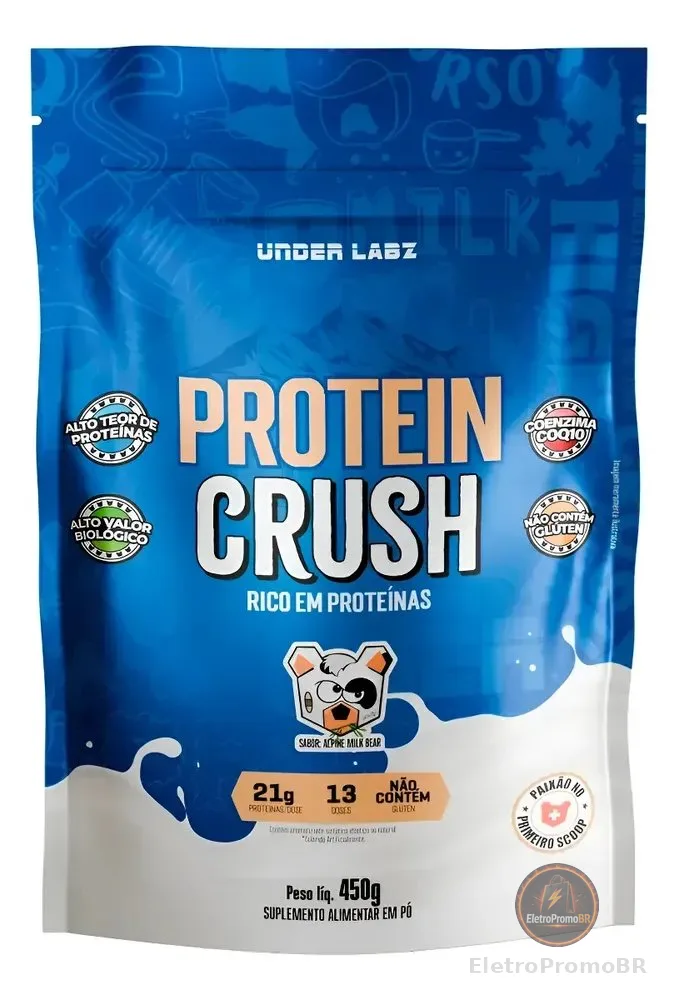 Whey Protein Crush 100% Concentrado Under Labz Coq10 450g Alpine Milkbear 450g